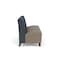 Lesro Siena Armless 3 Seat Tandem Seating No Center Arms, Walnut, RS NightSky Back, MD Farro Seat SN3102 - alternate 2